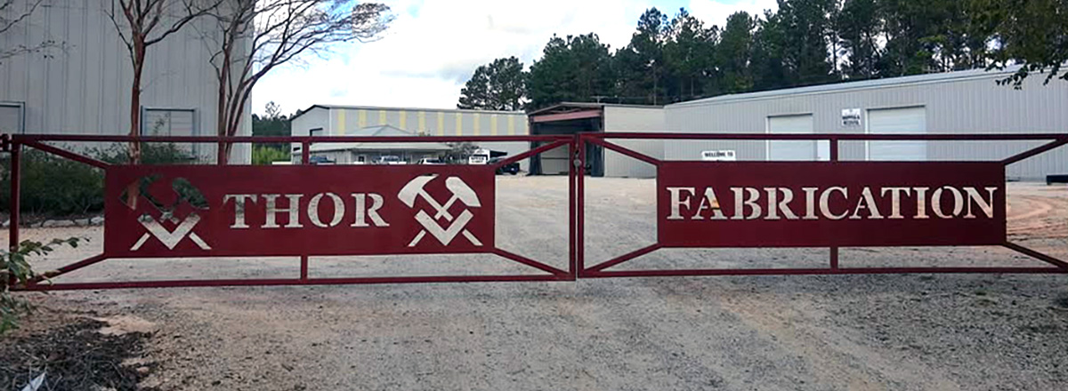 Entrance to Thor Fabrication in Franklinton, Louisiana.